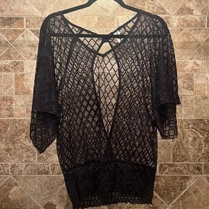 Womans Studio Y See Through Open Back Top